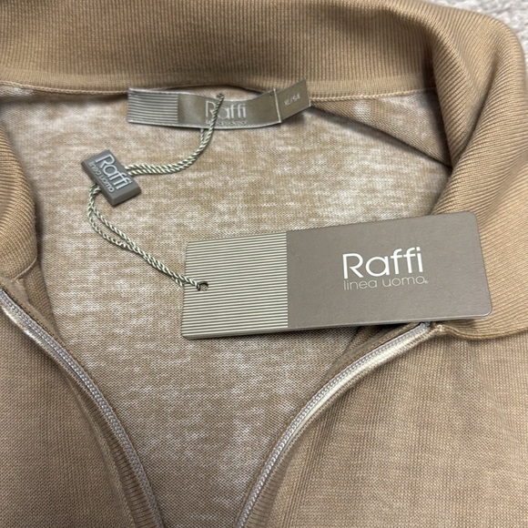 Raffi Linea Uomo - Sand Light Sweater Woven 1/4 Zip - XL/54 - NWT - Picture 3 of 5